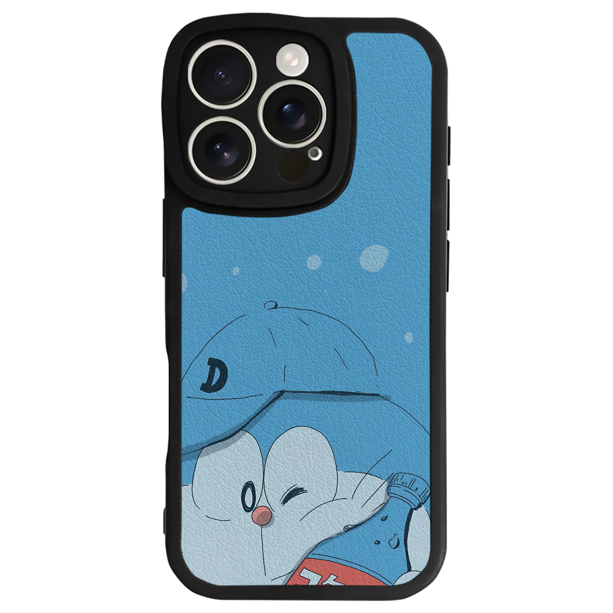 （画像用） ドラえもん Doraemon 【iPhone 16シリーズ対応】シリコンスマホケース（レザー調） 材質：シリコン